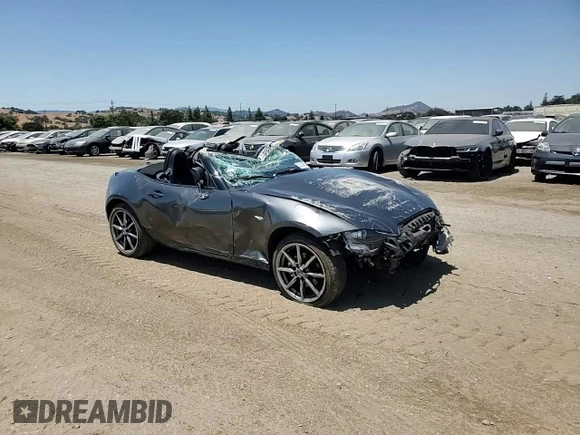 2021 Mazda MX-5 Miata Grand Touring with VIN JM1NDAD79M0458827, listed as a Copart auction lot 62238855 with 20,497 mi miles and Salvage title. Bid and sale history available at DreamBid. Image 13.