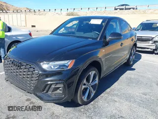 2023 Audi Q5 Sportback S line Premium Plus with VIN WA15AAFY8P2176437, listed as a IAAI auction lot 41352886 with 7,639 mi miles and . Bid and sale history available at DreamBid. Image 2.