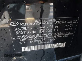 2017 Hyundai Elantra SE z VIN 5NPD84LFXHH140945, wystawiony jako IAAI lot #41755694 z przebiegiem 138 654 mil mil oraz . Historia ofert i sprzedaży dostępna na DreamBid. Obrazek 9.