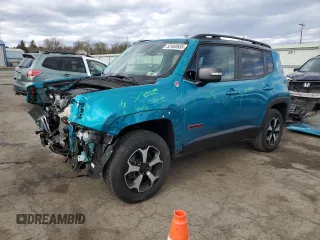 2021 Jeep Renegade Trailhawk z VIN ZACNJDC14MPM35194, wystawiony jako Copart lot #52460685 z przebiegiem 40 230 mil mil oraz Szkoda całkowita • Salvage title. Historia ofert i sprzedaży dostępna na DreamBid. Obrazek 1.