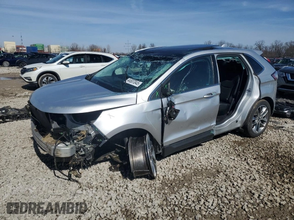 2016 Ford Edge Titanium with VIN 2FMPK4K94GBB49043, listed as a Copart auction lot 44937045 with 95,754 mi miles and Salvage Title. Bid and sale history available at carsss.com. Image 1.