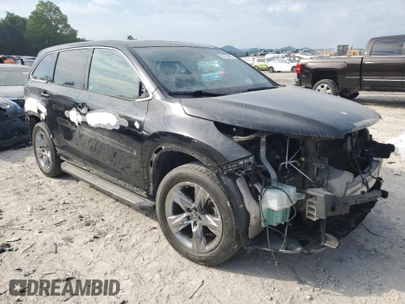 2017 Toyota Highlander Limited with VIN 5TDDZRFH6HS373125, listed as a Copart auction lot 54776665 with 150,625 mi miles and Salvage title. Bid and sale history available at DreamBid. Image 4.