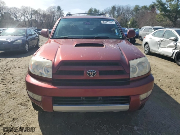 2005 Toyota 4Runner SR5 with VIN JTEBU14R958032607, listed as a Copart auction lot 51811015 with 262,716 mi miles and Clean Title. Bid and sale history available at carsss.com. Image 5.