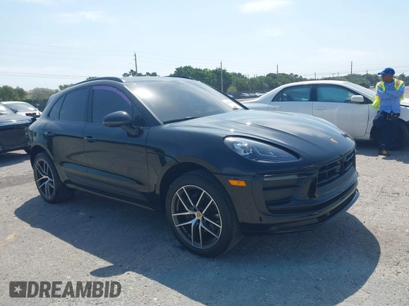 2024 Porsche Macan with VIN WP1AA2A55RLB14867, listed as a IAAI auction lot 41821087 with 7,254 mi miles and . Bid and sale history available at DreamBid. Image 1.