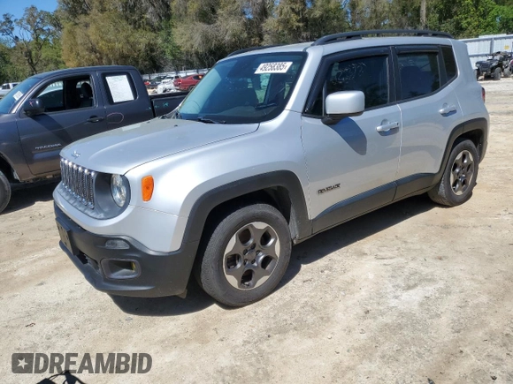 2015 Jeep Renegade Latitude with VIN ZACCJABH0FPB75982, listed as a Copart auction lot 49258385 with 121,737 mi miles and Salvage Title. Bid and sale history available at carsss.com. Image 1.