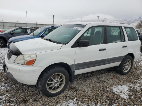 2004 Honda Pilot LX with VIN 2HKYF18144H558186, listed as a Copart auction lot 45425235 with 203,350 mi miles and Clean Title. Bid and sale history available at carsss.com. Image 1.