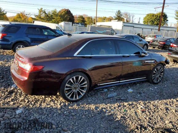 2019 Lincoln Continental Select with VIN 1LN6L9TK8K5600303, listed as a Copart auction lot 77000084 with 35,510 mi miles and Salvage Title. Bid and sale history available at carsss.com. Image 3.