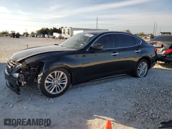 2012 Infiniti M with VIN JN1BY1APXCM334457, listed as a Copart auction lot 82356954 with Not Provided miles and Salvage Title. Bid and sale history available at carsss.com. Image 1.