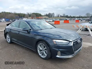 2020 Audi A5 Sportback Premium with VIN WAUANCF54LA001903, listed as a IAAI auction lot 41732505 with 59,503 mi miles. Bid and sale history available at carsss.com. Image 1.