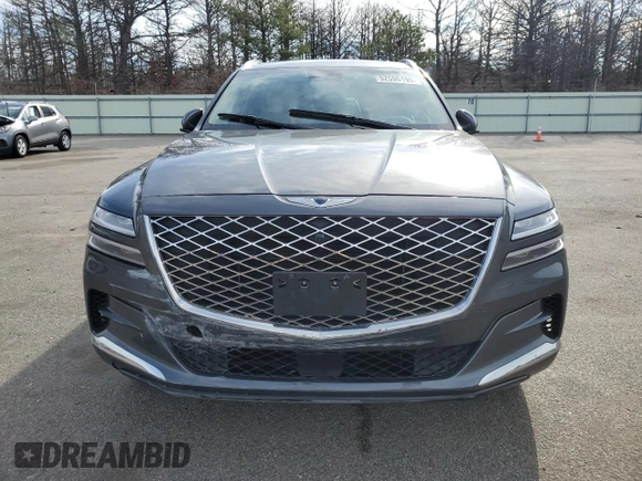2023 Genesis GV80 with VIN KMUHCESC3PU124360, listed as a Copart auction lot 52595195 with 28,537 mi miles and Salvage title. Bid and sale history available at DreamBid. Image 5.