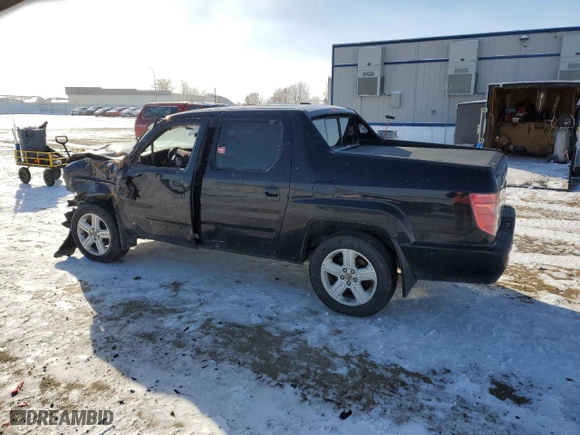 2011 Honda Ridgeline RTL with VIN 5FPYK1F55BB454780, listed as a Copart auction lot 37706554 with 0 mi miles and Salvage Title. Bid and sale history available at carsss.com. Image 2.