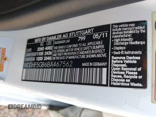 2011 Mercedes-Benz E 350 Luxury с VIN WDDHF5GB6BA467562, выставлен на аукционе IAAI как лот 42461058 с пробегом 113 782 миль миль и . История ставок и продаж доступна на DreamBid. Изображение 9.