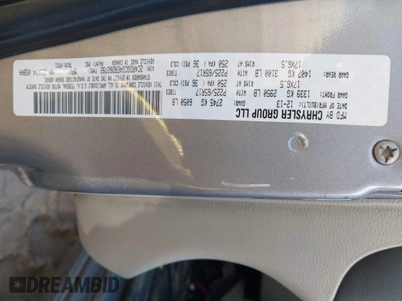 2014 Dodge Grand Caravan SXT z VIN 2C4RDGCG4ER262792, wystawiony jako IAAI lot #40460534 z przebiegiem 245 407 mil mil oraz . Historia ofert i sprzedaży dostępna na DreamBid. Obrazek 9.