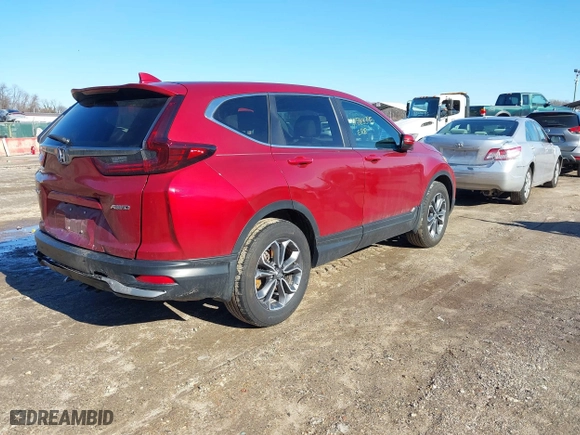 2022 Honda CR-V EX with VIN 7FARW2H57NE019482, listed as a IAAI auction lot 41588395 with 107,031 mi miles. Bid and sale history available at carsss.com. Image 4.