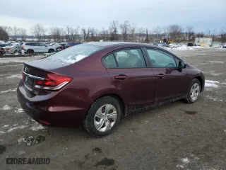 2015 Honda Civic Sedan LX with VIN 19XFB2F54FE218977, listed as a Copart auction lot 89195335 with 184,568 mi miles and Clean Title. Bid and sale history available at carsss.com. Image 3.