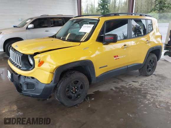 2017 Jeep Renegade Sport with VIN ZACCJBAB2HPF30093, listed as a IAAI auction lot 41974001 with 116,855 mi miles and . Bid and sale history available at carsss.com. Image 17.