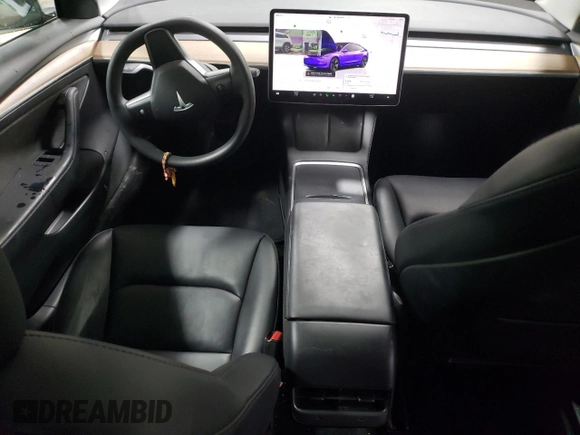 2022 Tesla Model 3 Long Range with VIN 5YJ3E1EB5NF334516, listed as a Copart auction lot 43247755 with 23,412 mi miles and Salvage Title. Bid and sale history available at DreamBid. Image 8.