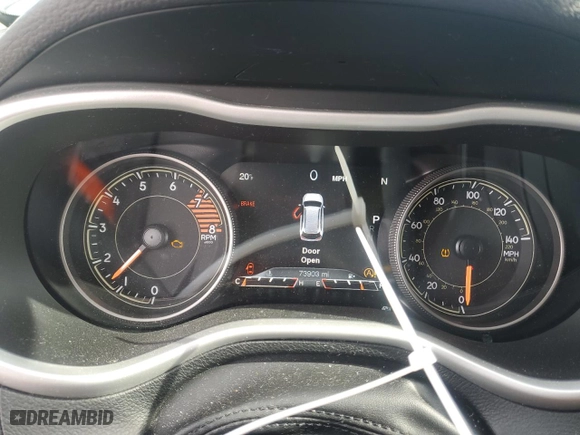 2018 Jeep Cherokee Trailhawk with VIN 1C4PJMBX9JD517630, listed as a Copart auction lot 45723935 with 73,903 mi miles and Salvage Title. Bid and sale history available at carsss.com. Image 9.