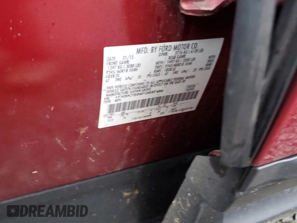 2015 Ford Explorer with VIN 1FM5K7B84FGB87444, listed as a Copart auction lot 87771745 with 178,748 mi miles and Salvage Title. Bid and sale history available at DreamBid. Image 13.