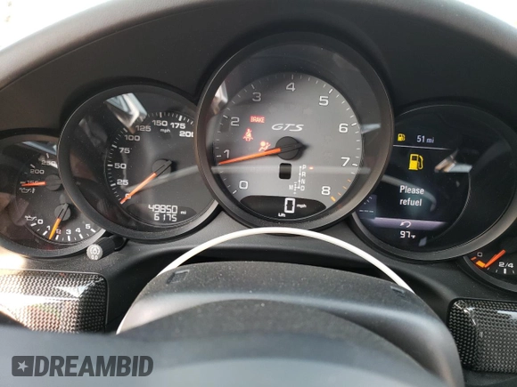 2018 Porsche 911 Carrera S with VIN WP0CB2A98JS147091, listed as a Copart auction lot 70023914 with 49,850 mi miles and Salvage Title. Bid and sale history available at carsss.com. Image 9.