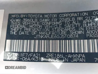 2016 Scion iM with VIN JTNKARJE6GJ510874, listed as a IAAI auction lot 41775719 with 1 mi miles. Bid and sale history available at carsss.com. Image 9.