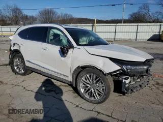 2022 Acura MDX w/Advance Package with VIN 5J8YE1H87NL047599, listed as a Copart auction lot 46149025 with 0 mi miles and Salvage Title. Bid and sale history available at carsss.com. Image 4.