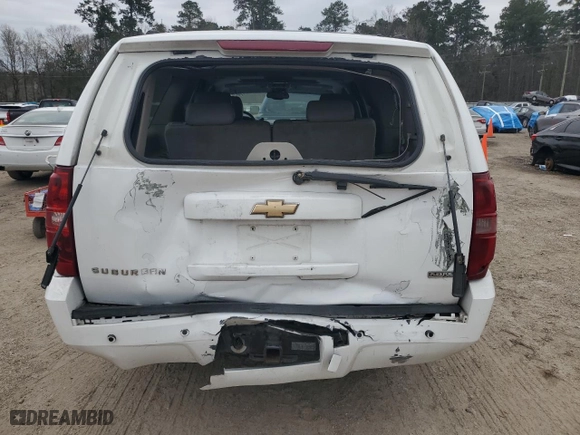 2007 Chevrolet Suburban LTZ with VIN 1GNFC16027J226258, listed as a Copart auction lot 45902205 with 0 mi miles and Salvage Title. Bid and sale history available at carsss.com. Image 6.