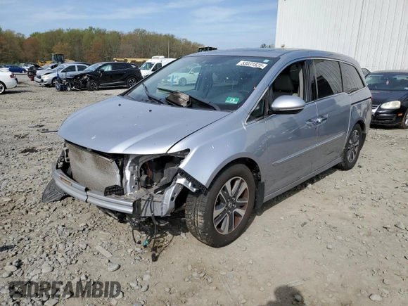 2016 Honda Odyssey Touring Elite with VIN 5FNRL5H96GB158496, listed as a Copart auction lot 53031525 with Not Provided miles and Salvage Title. Bid and sale history available at carsss.com. Image 1.