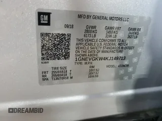 2019 Chevrolet Traverse LT Cloth with VIN 1GNEVGKW4KJ149713, listed as a Copart auction lot 51773005 with 62,403 mi miles and Salvage Title. Bid and sale history available at carsss.com. Image 14.