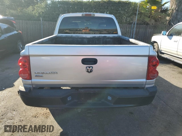 2007 Dodge Dakota SLT with VIN 1D7HE48K47S103248, listed as a Copart auction lot 82744094 with 126,126 mi miles and Salvage Title. Bid and sale history available at DreamBid. Image 6.