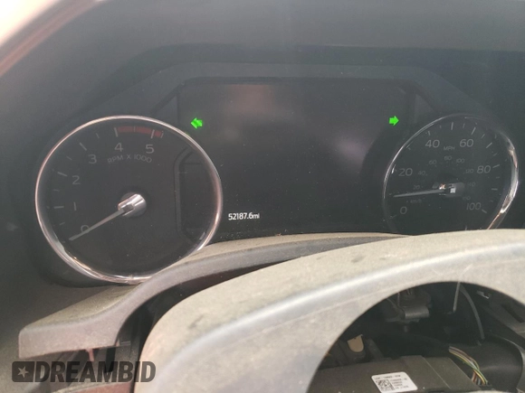 2022 Ford F-350 XL with VIN 1FT8W3DT1NEF56688, listed as a Copart auction lot 56096215 with 52,187 mi miles and Salvage Title. Bid and sale history available at DreamBid. Image 9.