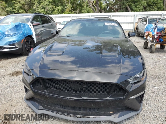 2018 Ford Mustang GT with VIN 1FA6P8CF2J5153624, listed as a Copart auction lot 55626135 with 94,206 mi miles and Salvage title. Bid and sale history available at DreamBid. Image 5.