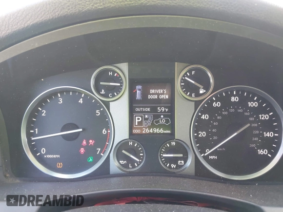 2013 Lexus LX 570 with VIN JTJHY7AX2D4099741, listed as a IAAI auction lot 41870475 with 264,966 mi miles and . Bid and sale history available at DreamBid. Image 7.