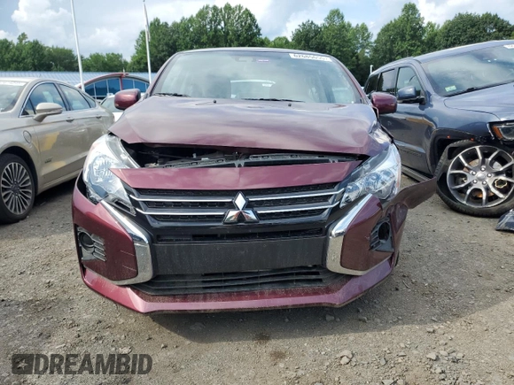 2024 Mitsubishi Mirage ES with VIN ML32FUFJXRHF11136, listed as a Copart auction lot 62685655 with 11,207 mi miles and Salvage title. Bid and sale history available at DreamBid. Image 5.
