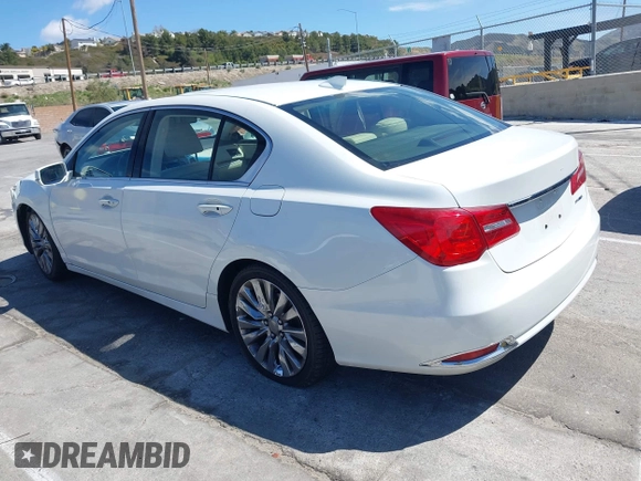 2014 Acura RLX Tech Pkg with VIN JH4KC1F51EC001557, listed as a IAAI auction lot 41937077 with 45,392 mi miles. Bid and sale history available at carsss.com. Image 3.