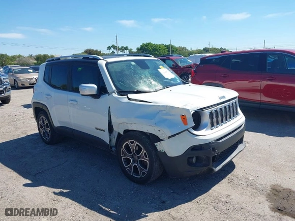 2015 Jeep Renegade Limited with VIN ZACCJADTXFPC18471, listed as a IAAI auction lot 41698973 with 77,033 mi miles. Bid and sale history available at carsss.com. Image 1.