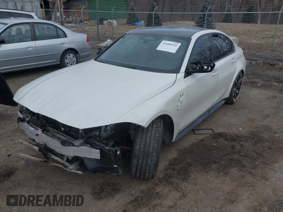 2022 BMW M3 Competition z VIN WBS33AY0XNFM29450, wystawiony jako IAAI lot #41609392 z przebiegiem 22 776 mil mil oraz . Historia ofert i sprzedaży dostępna na DreamBid. Obrazek 17.