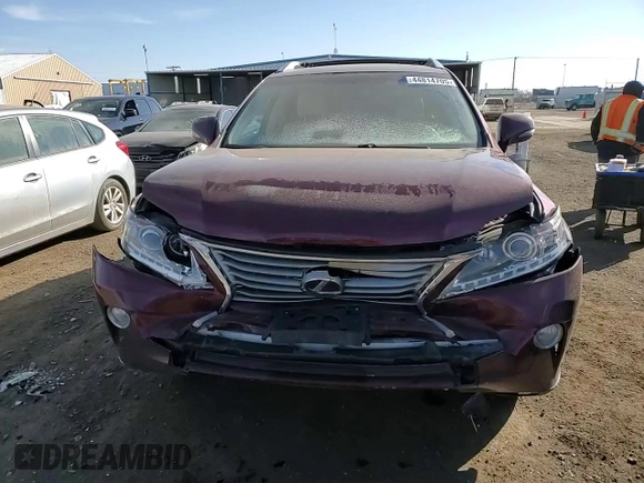 2014 Lexus RX 450h with VIN JTJBC1BAXE2454180, listed as a Copart auction lot 44814705 with 72,564 mi miles and Salvage title. Bid and sale history available at DreamBid. Image 11.