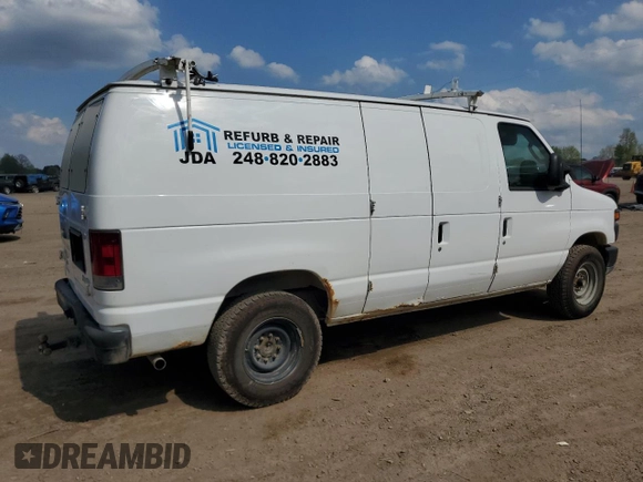 2013 Ford Econoline Cargo Commercial with VIN 1FTNE2EW6DDA33129, listed as a Copart auction lot 57098145 with 125,302 mi miles and Clean title. Bid and sale history available at DreamBid. Image 3.