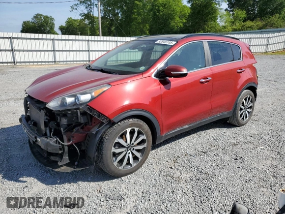 2018 Kia Sportage EX with VIN KNDPN3AC6J7372364, listed as a Copart auction lot 52946745 with 84,070 mi miles and Salvage Title. Bid and sale history available at DreamBid. Image 1.