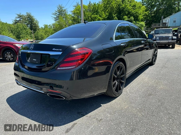 2018 Mercedes-Benz S 560 z VIN WDDUG8GB6JA386055, wystawiony jako Copart lot #59747675 z przebiegiem 160 638 mil mil oraz Czysty tytuł • Clean title. Historia ofert i sprzedaży dostępna na DreamBid. Obrazek 3.
