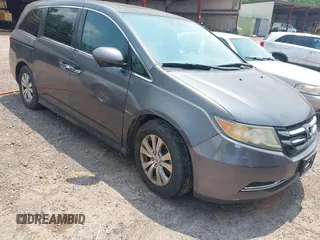 2014 Honda Odyssey EX-L z VIN 5FNRL5H64EB112216, wystawiony jako IAAI lot #42387206 z przebiegiem 109 634 mil mil oraz . Historia ofert i sprzedaży dostępna na DreamBid. Obrazek 1.