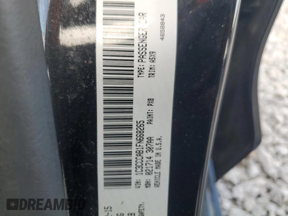2015 Chrysler 200 Limited with VIN 1C3CCCAB1FN668265, listed as a Copart auction lot 52980235 with 167,508 mi miles and Salvage Title. Bid and sale history available at DreamBid. Image 12.