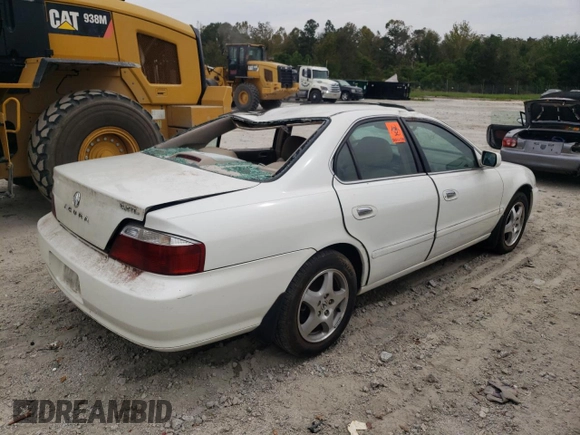 2003 Acura TL with VIN 19UUA56643A069846, listed as a Copart auction lot 75138874 with 125,766 mi miles and Salvage Title. Bid and sale history available at carsss.com. Image 3.