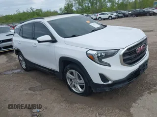 2018 GMC Terrain SLE z VIN 3GKALMEX6JL318710, wystawiony jako IAAI lot #42236726 z przebiegiem 100 222 mil mil oraz . Historia ofert i sprzedaży dostępna na DreamBid. Obrazek 1.