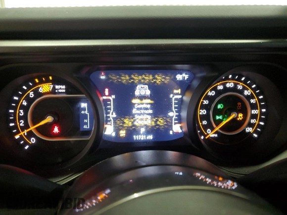 2024 Jeep Wrangler Sahara with VIN 1C4PJXEG8RW354580, listed as a Copart auction lot 64086715 with 11,721 mi miles and Salvage title. Bid and sale history available at DreamBid. Image 9.