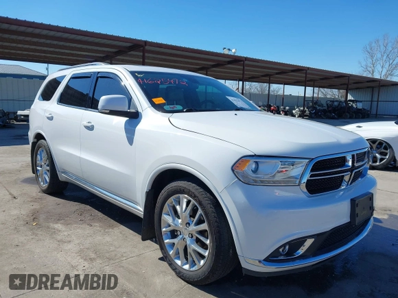 2016 Dodge Durango Limited with VIN 1C4RDHDG8GC475227, listed as a IAAI auction lot 41625472 with 125,159 mi miles. Bid and sale history available at carsss.com. Image 1.