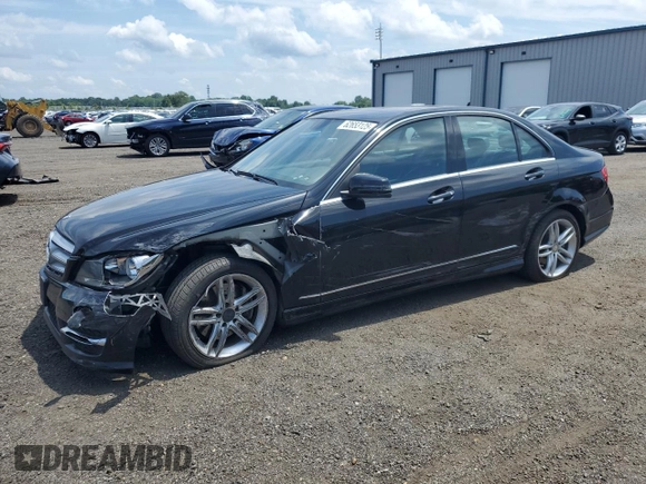 2013 Mercedes-Benz C 300 Sport with VIN WDDGF8AB9DR281282, listed as a Copart auction lot 62653125 with 128,227 mi miles and Salvage title. Bid and sale history available at DreamBid. Image 1.