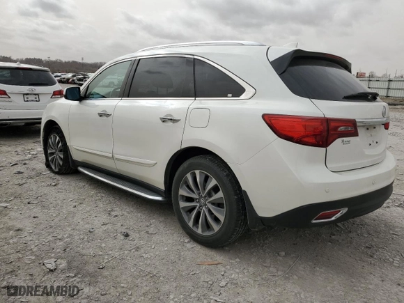 2014 Acura MDX Tech Pkg with VIN 5FRYD4H43EB045365, listed as a Copart auction lot 49688795 with 71,971 mi miles and Salvage Title. Bid and sale history available at carsss.com. Image 2.