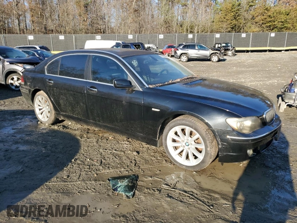2008 BMW 7 Series 750Li with VIN WBAHN83598DT85862, listed as a Copart auction lot 41451835 with 114,367 mi miles and Non repairable. Bid and sale history available at DreamBid. Image 4.